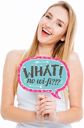 Miniatura 2 de Big Dot of Happiness Funny Let's Go Glamping - Kit de accesorios para cabina de fotos para fiesta de cumpleaños o fiesta de cumpleaños, 10 piezas