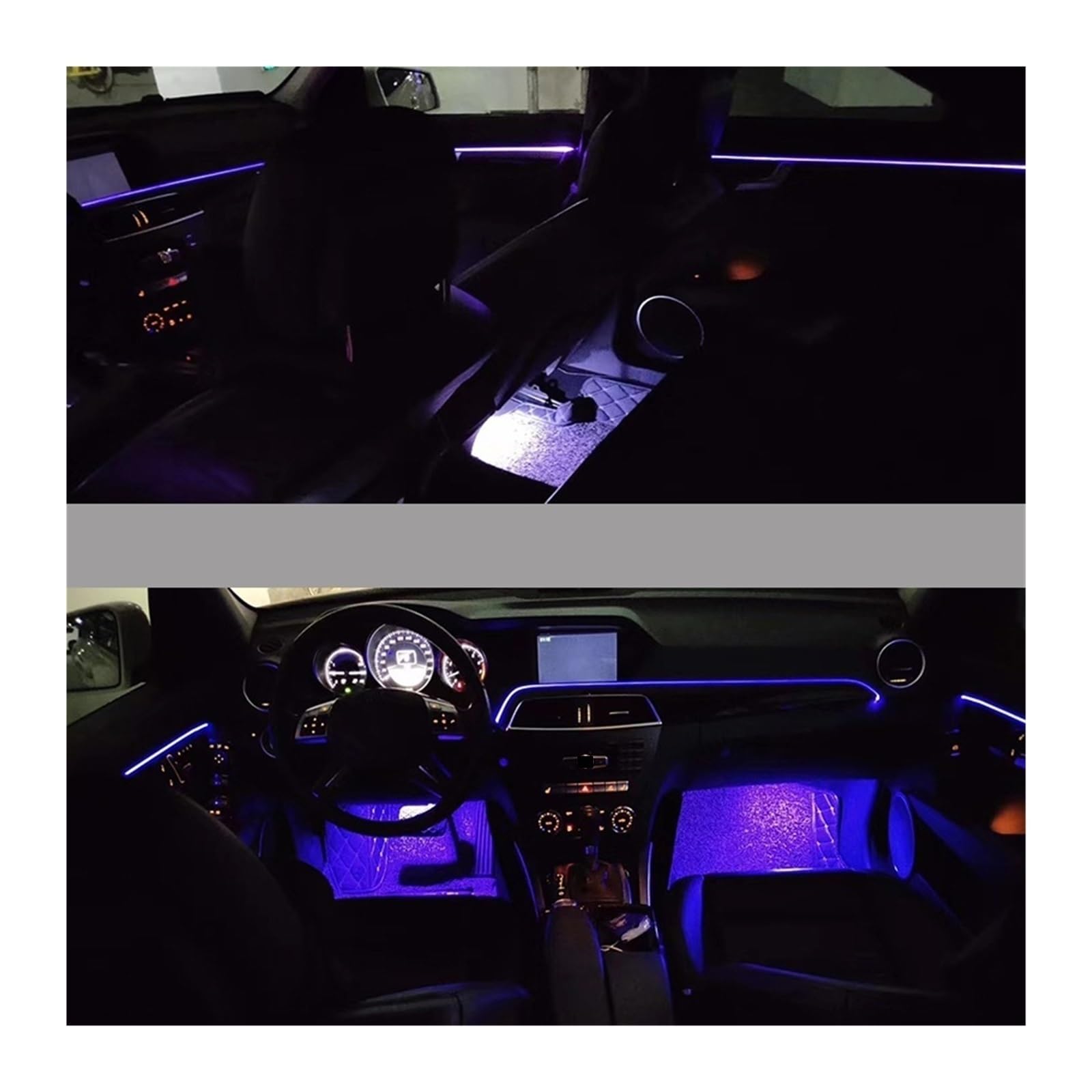 The Latest Factory Design 64 Color Atmosphere Lamp Compatible with Mercedes Benz C-Class W204 2009 2010 2011-2013 Ambient Light