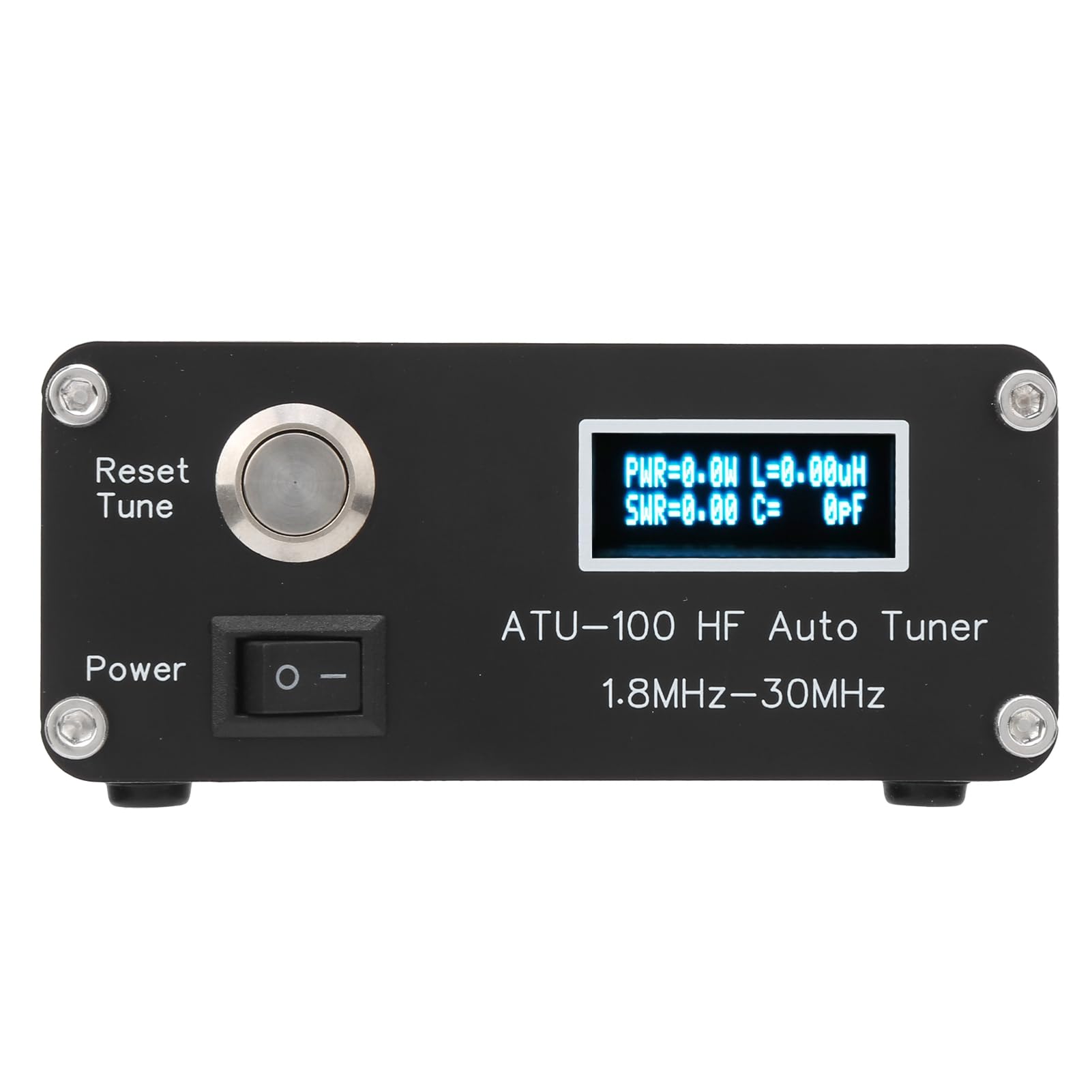 LiebeWH Sintonizzatore Antenna Automatico Tester in Lega di Alluminio Tester Sintonizzatore Antenna Tipo C 1.8-30 Mhz HY100 HAM 10-15 V CC