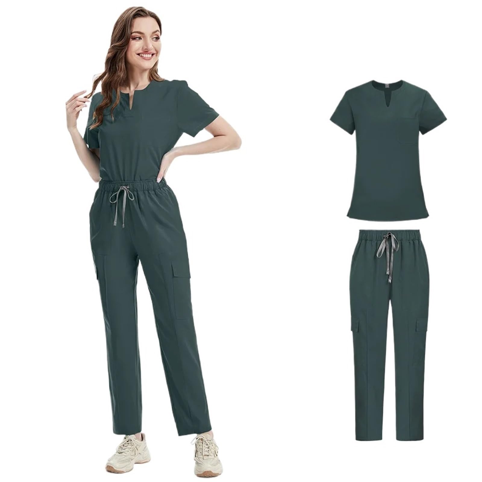 Uniforme Enfermera Uniformes médicos Bata Uniforme Mujer artículos de enfermería Accesorios Enfermeras clínica Traje médico salón Belleza SPA