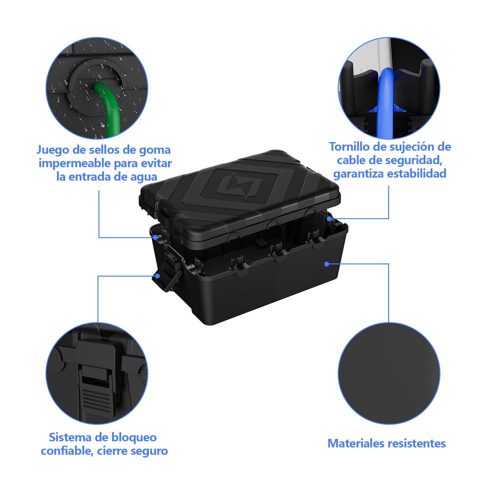 Caja Estanca Exterior Electrica, Apritsce 2 Piezas Caja Electrica Exterior Impermeable IP54, Caja Estanca Caja Regleta Enchufes, Caja Cables para Cables de Extensión, Enchufes de Jardín