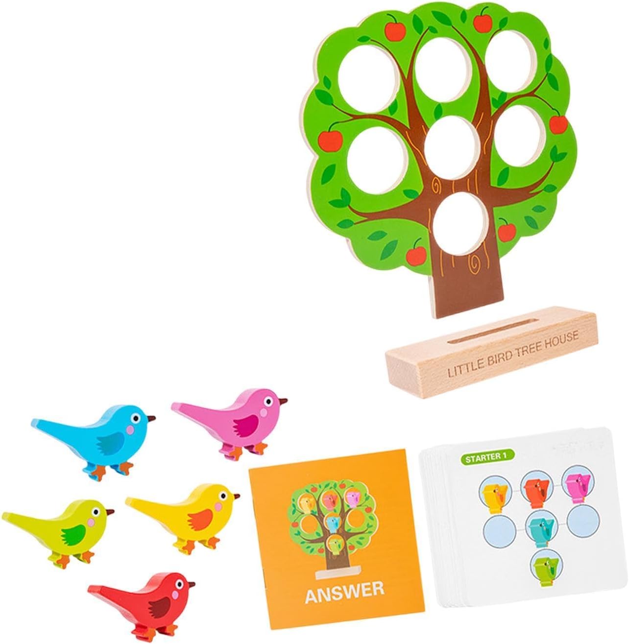Fine Motor Skills Game Wooden Color Recognition for 2 3 4 5 Year Old Kids Boys