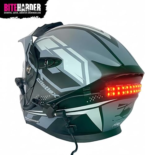 Miniatura 5 de BITEHARDER Luz de seguridad para casco de moto de nieve - ROJ