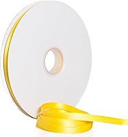 Vista 30 de Cinta amarilla de maíz, cinta de satén de poliéster de doble cara de color sólido, 1 1/2 pulgadas de ancho, 100 yardas de largo, perfecta