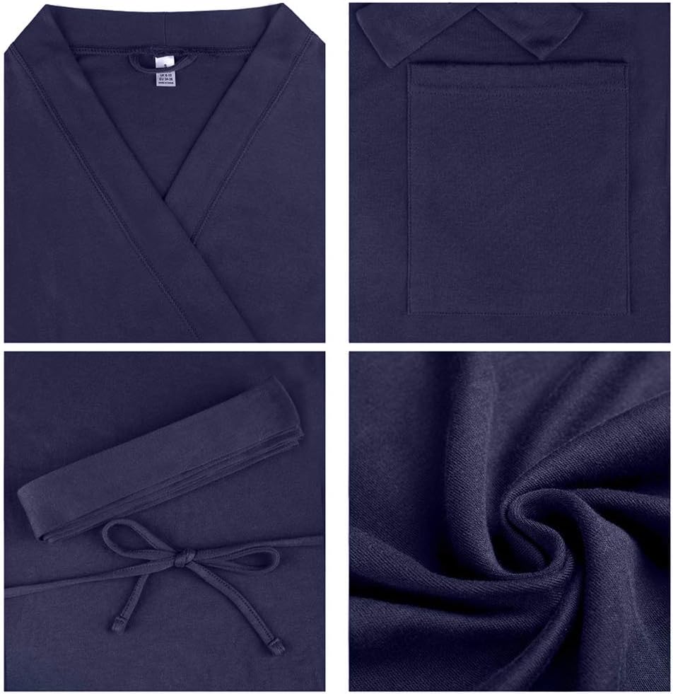 U2SKIIN Womens Robes, 100% Cotton Lightweight Robes 3/4 Sleeves Kimono Knit Soft Loungewear Short Bathrobe - Image 4