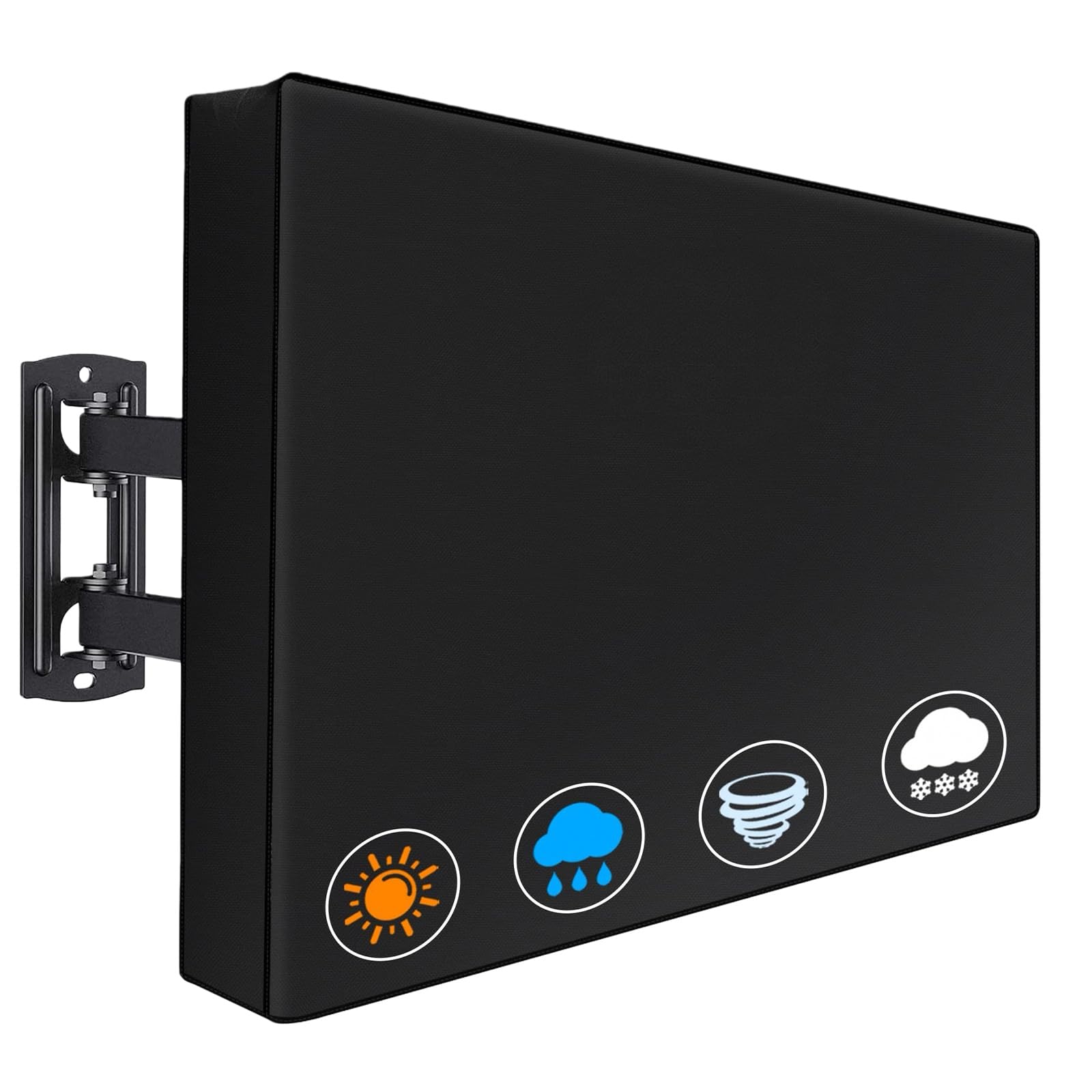 Copertura TV per esterni 40-42 pollici universale 600D Oxford PVC resistente alle intemperie nero