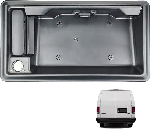 Miniatura 3 de Manija de puerta exterior de carga trasera derecha y soporte de marco de carcasa de matrícula para Ford E150 E250 E350 E450, kit de pestillo de
