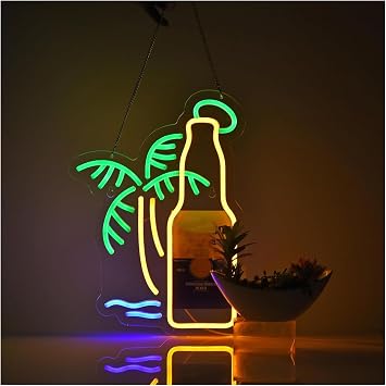 Cocktail Neon Sign for Wall Decor,Man Cave Bar Home Art LED Neon Light,Dimmable USB Powered Light Up Signs for Party,Cocktails Bar,Pub,Night Club,Party Decor Gift