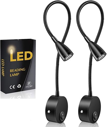 Lámpara de lectura, luces LED de cama montadas en la pared con enchufe de iluminación nocturna de aluminio, lámpara de aplique con cable, 200