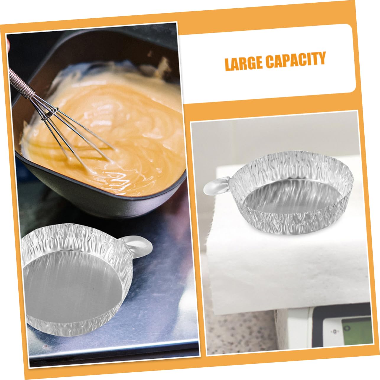 Zerodeko 50Pcs Aluminum Weighing Dishes with Handle Precision Weighing Trays for Powders and Liquids for Crafts and Lab Use Capacity and User Friendly