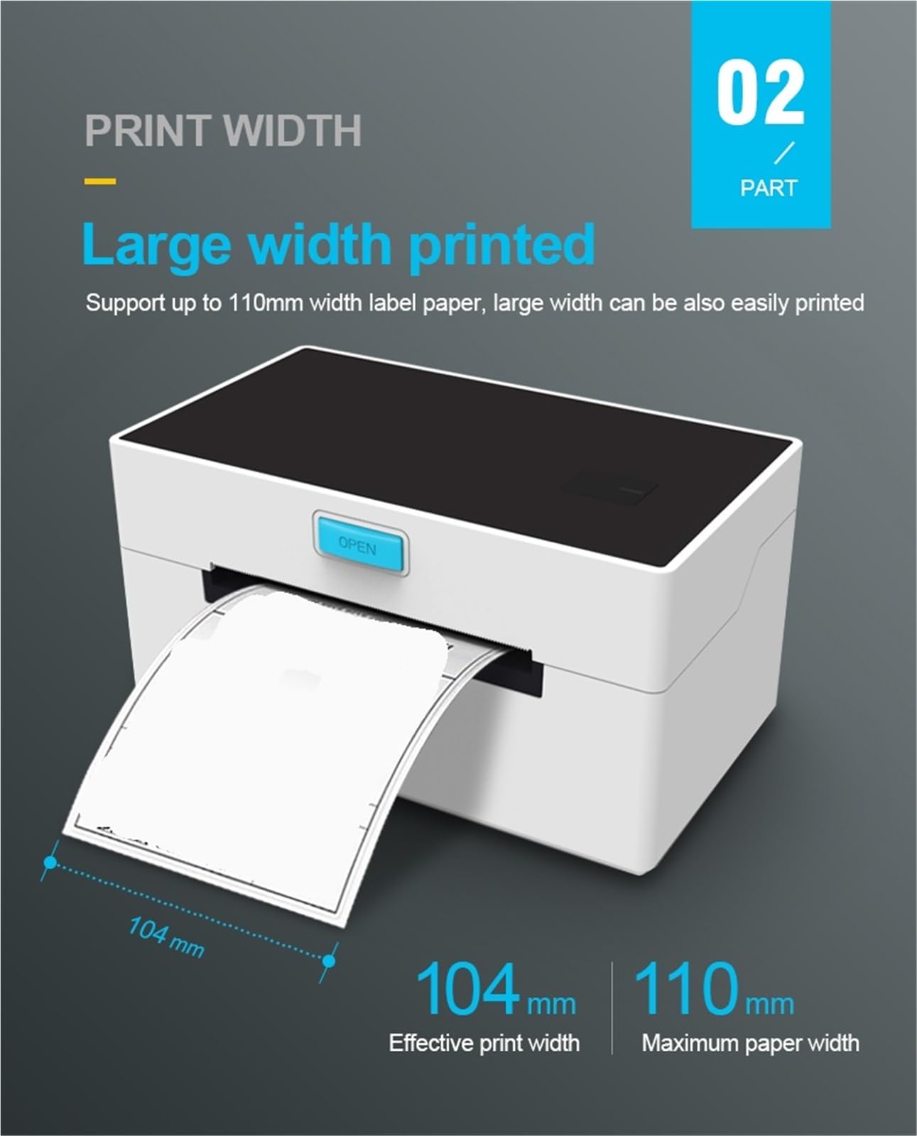 Producent etykiet, 4-calowa Termiczna Drukarka Etykiet Wysyłkowych 9220 USB/Bluetooth Kompatybilna Z Systemami Windows/Mac, Kodami Kreskowymi, do domu, kuchni, biura(9220 USB)