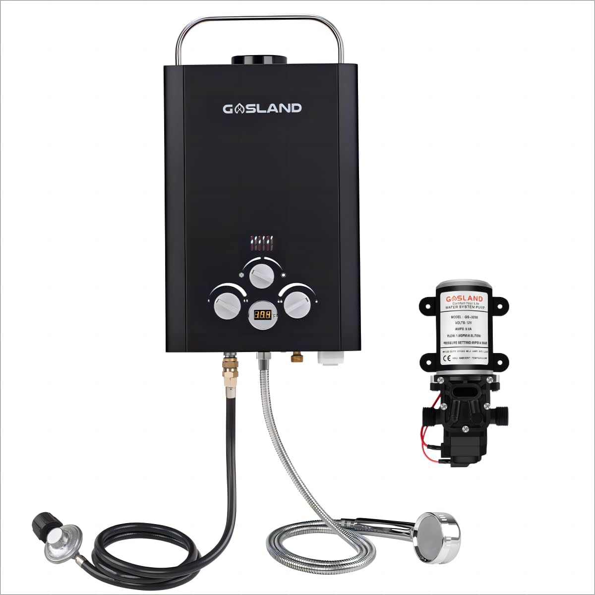 Scaldabagno A Gas GASLAND BE158B - 6L/min, Portatile, Per Doccia Da Campeggio, GPL - Foto 4