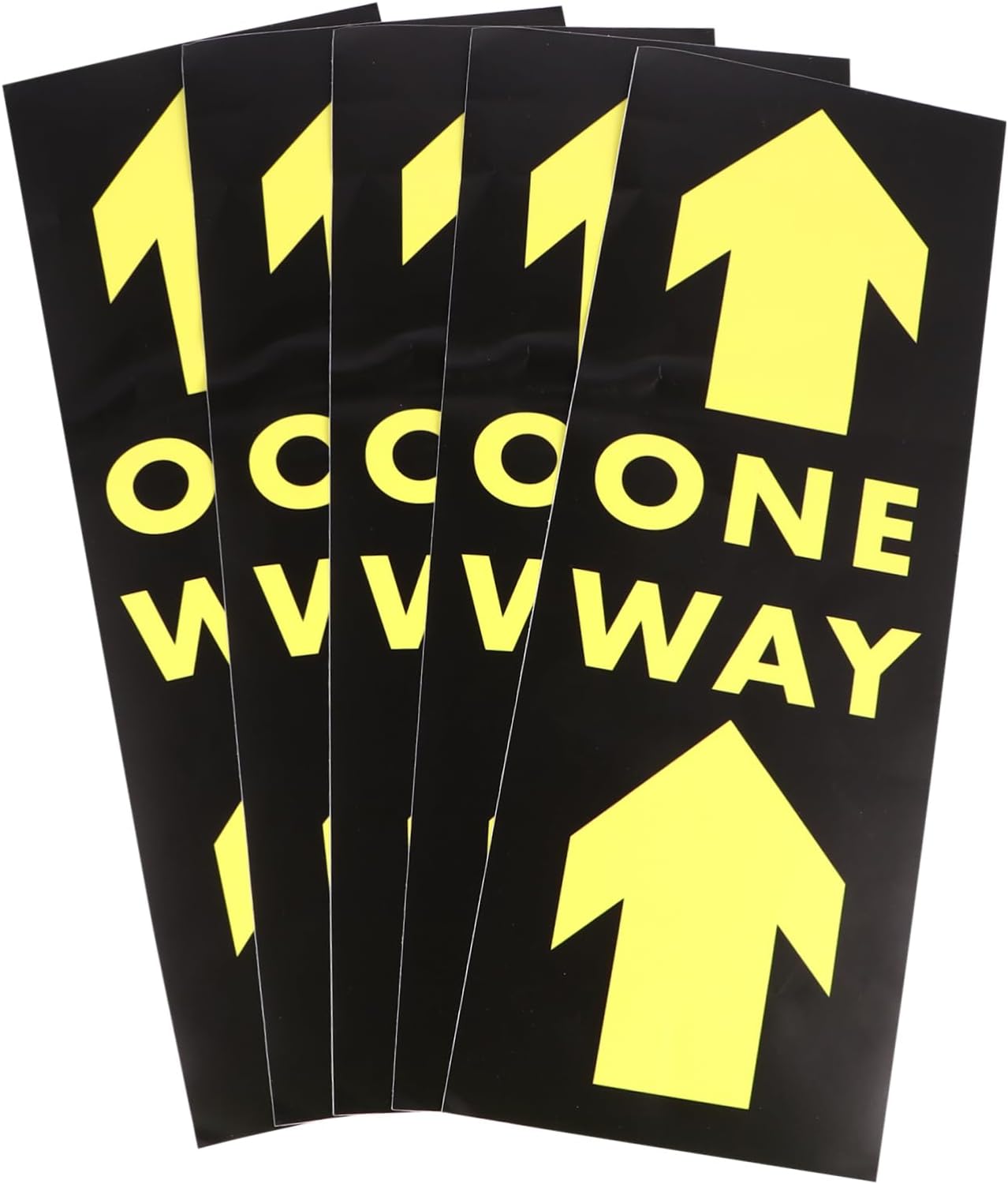 5pcs One-way Floor Warning Decals Slip-resistant Social Distancing Stickers Material Easy to Reposition for Public Spaces Safety Sign Markers