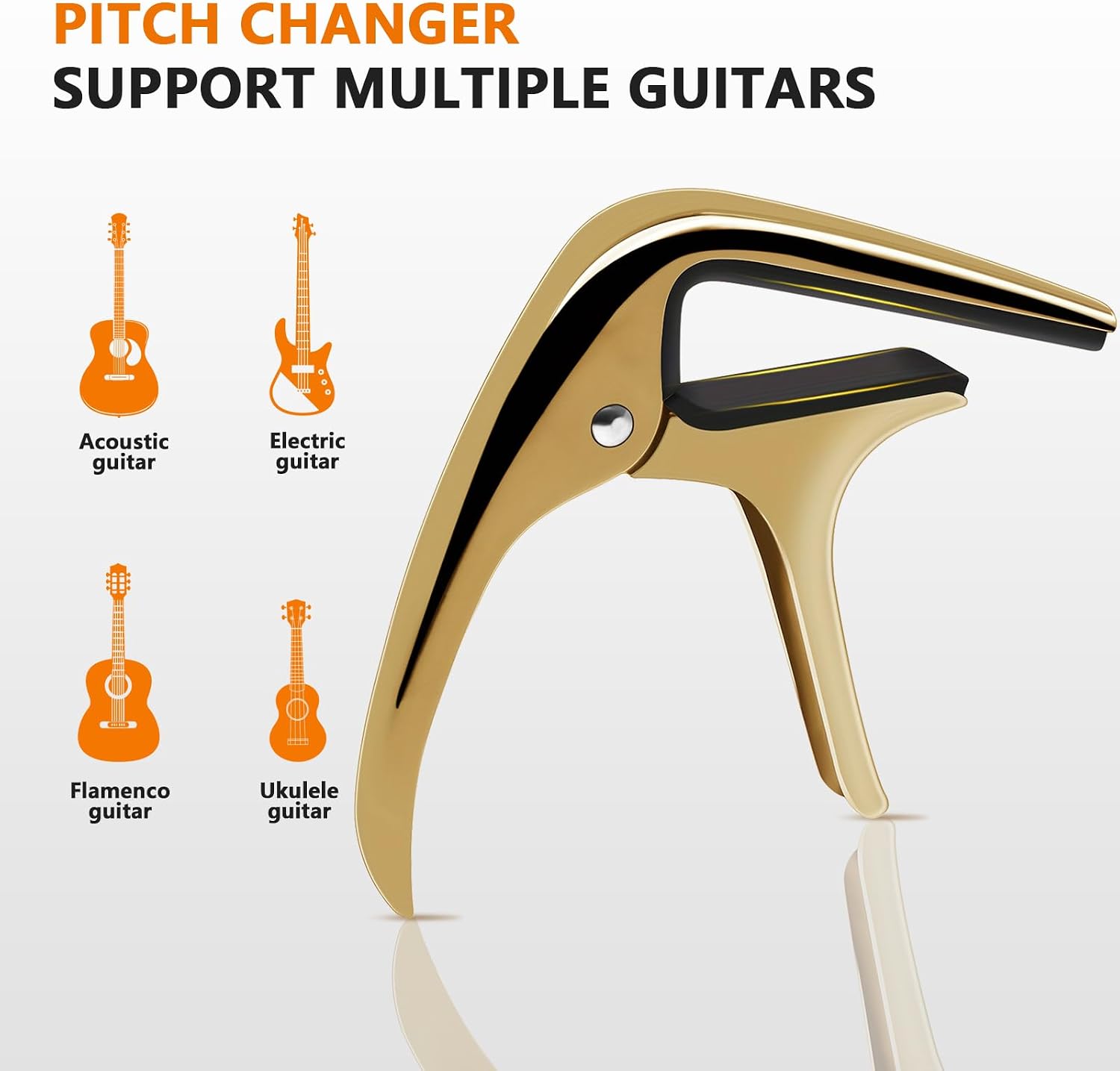 Guitar Capo for Acoustic and Electric Guitar with 8 Picks
