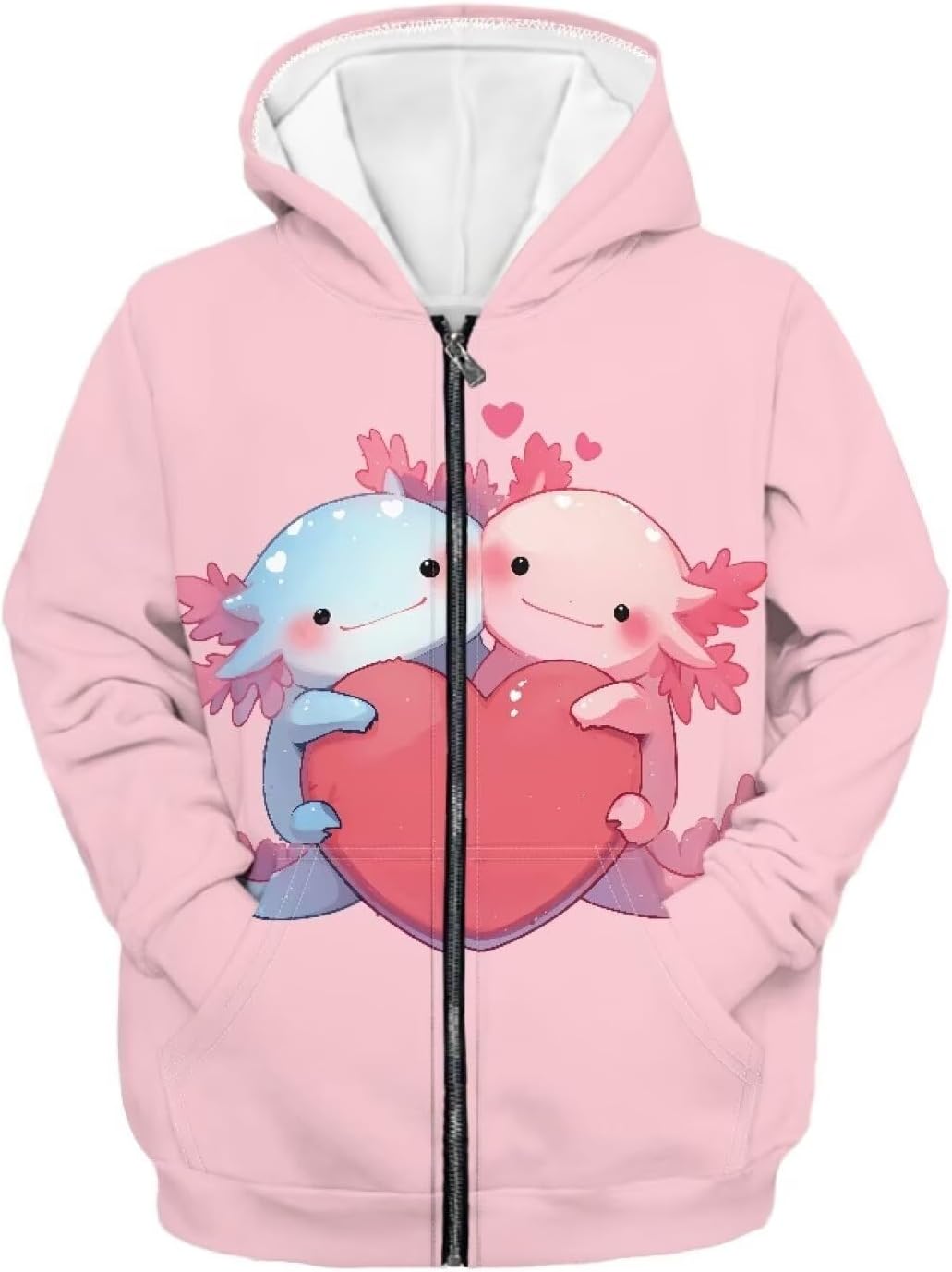 Sprowallow Girls' Fashion Hoodies Sweatshirts Full Zip Long Sleeve Hooded with Pockets Activewear Unisex Kids Hoodie