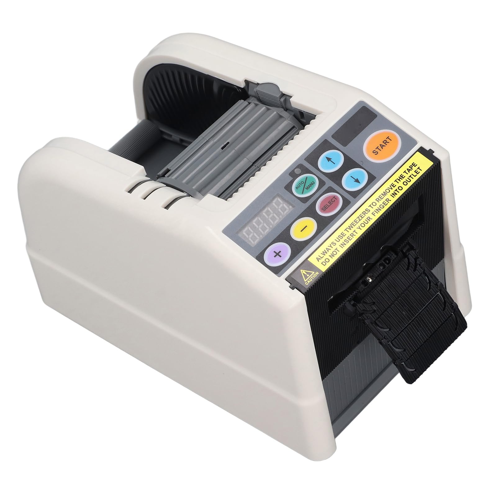Keenso Distributore di Nastro Adesivo Automatico Efficiente Taglierina a Doppia Banda Larghezza 6 a 60 Mm con Funzione di Memoria Intelligente per L'uso di Ufficio e Casa (Plug dell'UE 220-240 V,