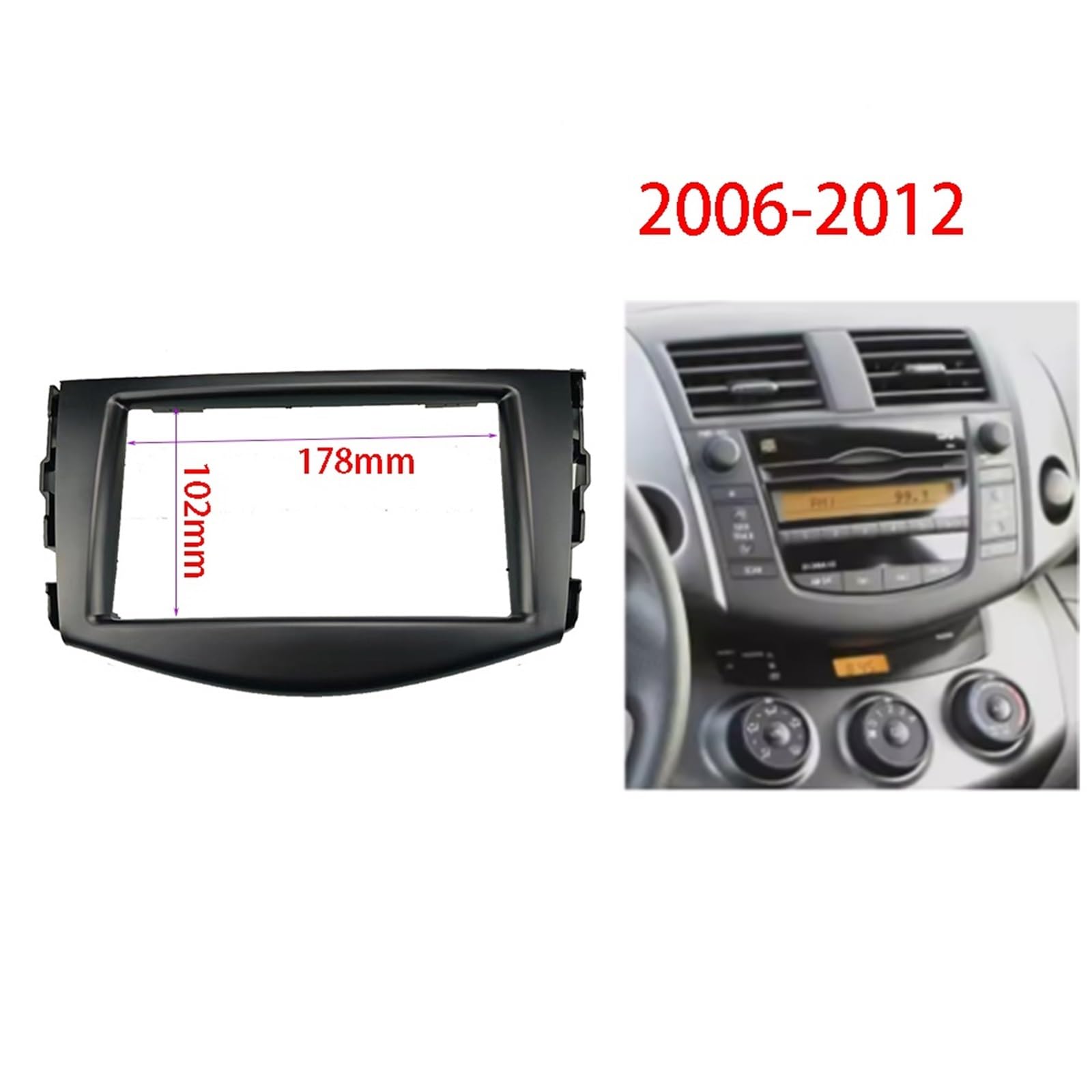 Panneau Radio Stéréo 2 Din Façade De Couverture D'autoradio