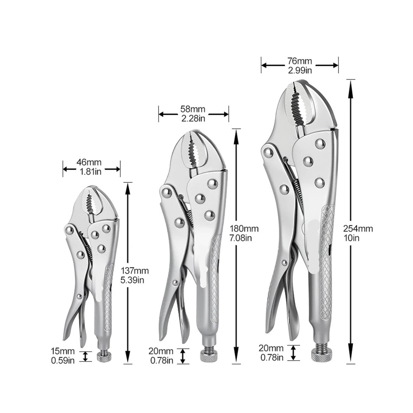 Alicates de bloqueo alta resistencia, abrazadera frontal Metal ajustable, presión multifuncional for reparaciones soldadura carpintería(10 inch)