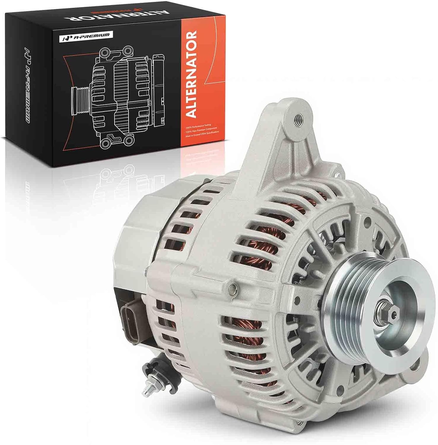 A-Premium Alternator Compatible with Toyota 1998-2004 Avalon 3.0L, 12V 100A 6-Groove Pulley cw, Replace# 27060-0A050