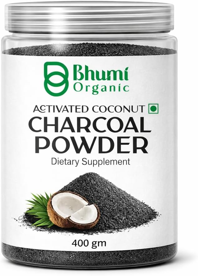 Activated Charcoal Powder (400g) | Coconut Shell-Based | Teeth Whitening, Detox & Skin Care | Food-Grade, Vegan & Chemical-Free