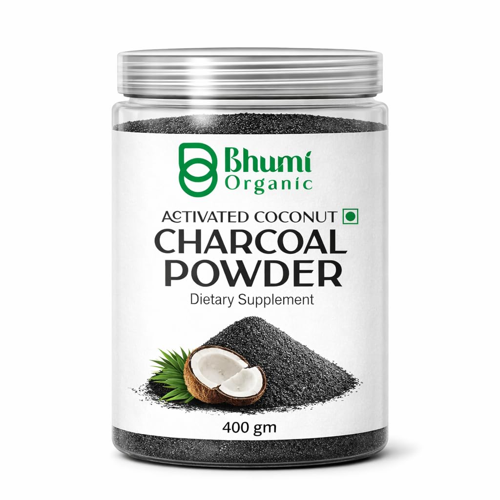Activated Charcoal Powder (400g) | Coconut Shell-Based | Teeth Whitening, Detox & Skin Care | Food-Grade, Vegan & Chemical-Free