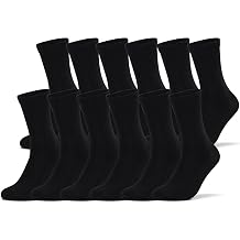 Mens 6 Pack Black Crew Dress Socks for Men Anti Odor Combed Cotton | Breathable,Anti Odor,Moisture-wicking,Ribbed Elastic Cuff,Soft,Machine Washable,Comfy,Ideal for Wedding Business & Casual