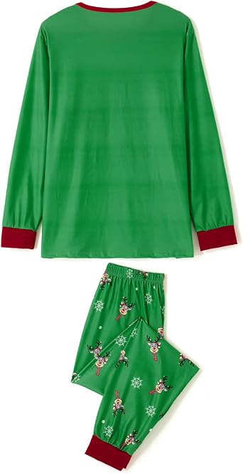 OAKFashion Christmas Family Matching Pajamas Set Xmas Pjs Holiday Pajamas Sleepwear Dad Mom Kids PJs