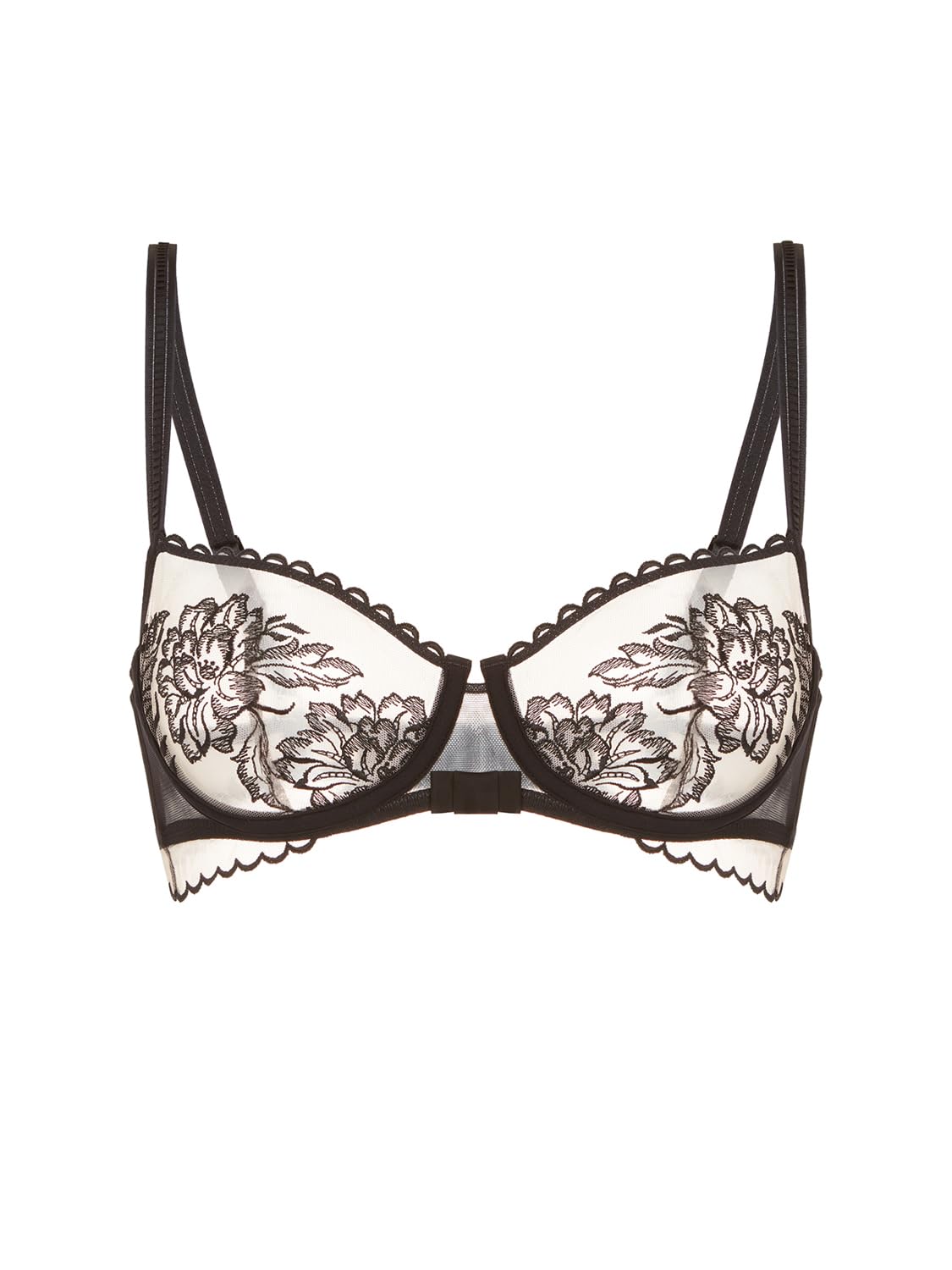 Simone Perele Romance Sujetador Balconette con Aros De Bordado Light Tattoo - Sin Copas - Espalda De Tul
