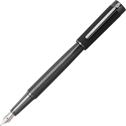 Miniatura 4 de Hugo Boss Pluma estilográfica Corium  Instrumento de escritura para hombres y mujeres  Elegante caja de regalo (negro)