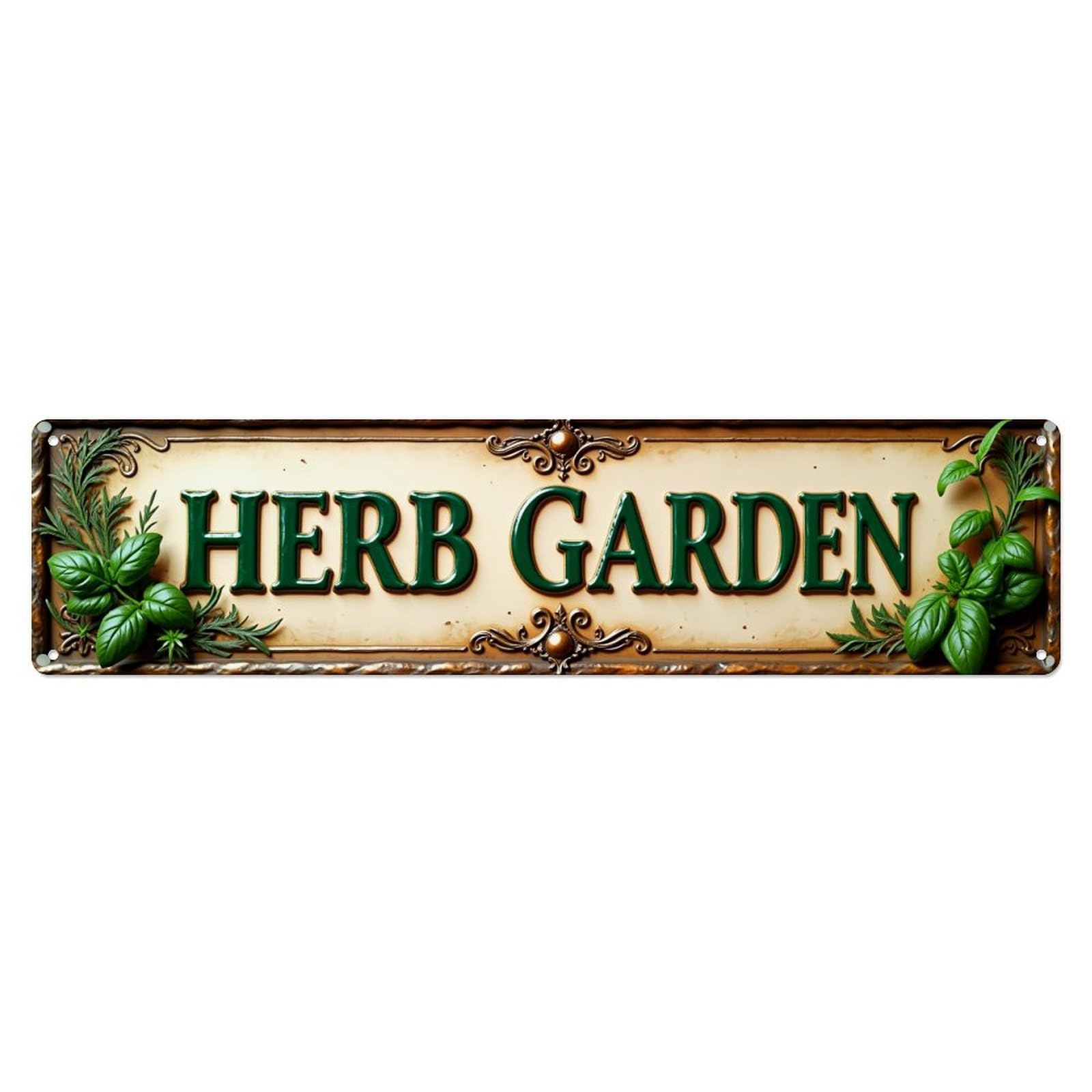 Herb Garden Sign Design Metal Tin Sign Plaque