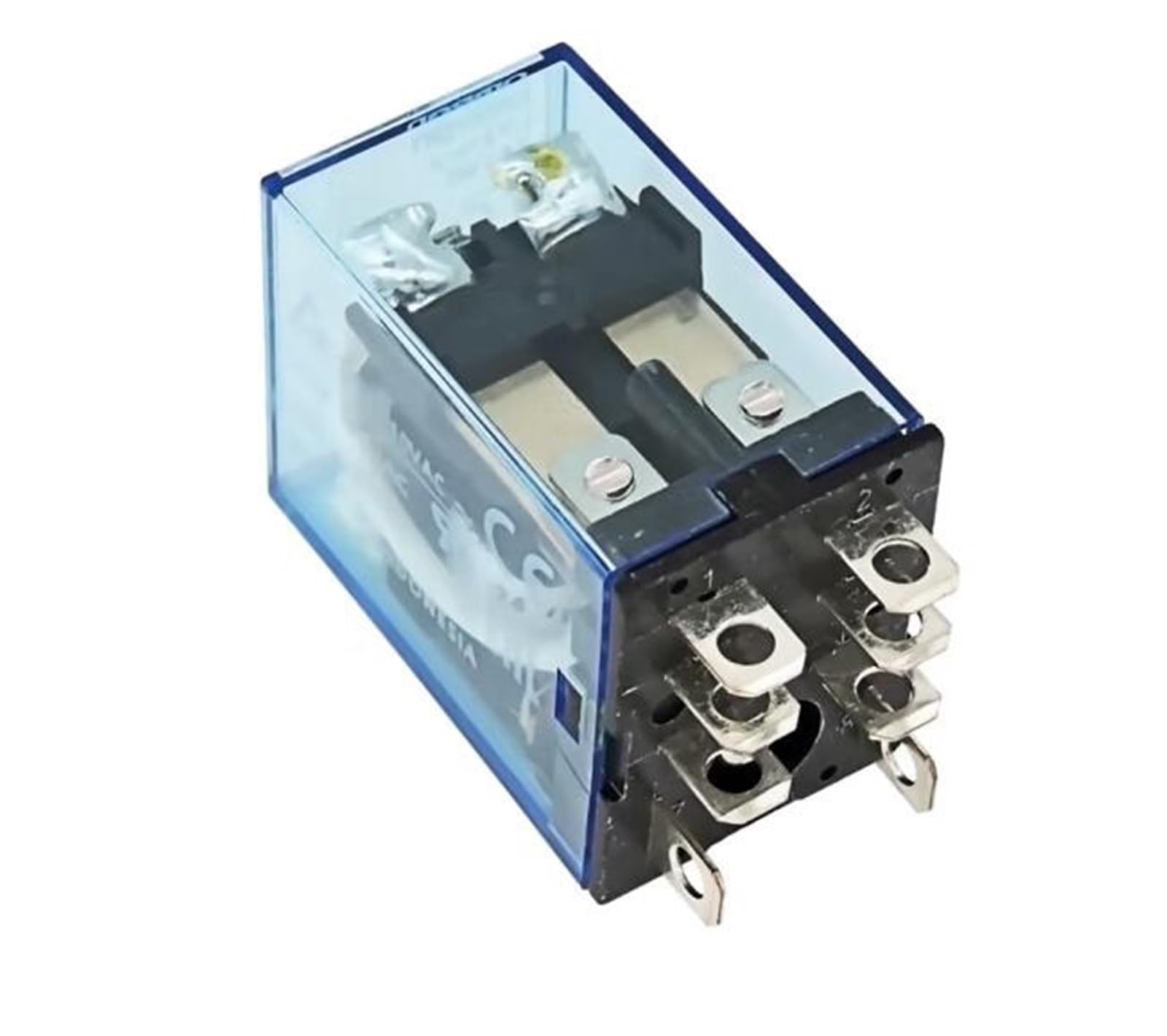 Relés Relé intermedio pequeño 2 Aperturas Cierres 8 Pines 10A con luz DC12V DC24V LY2N-J(LY2N J DC24V Base)
