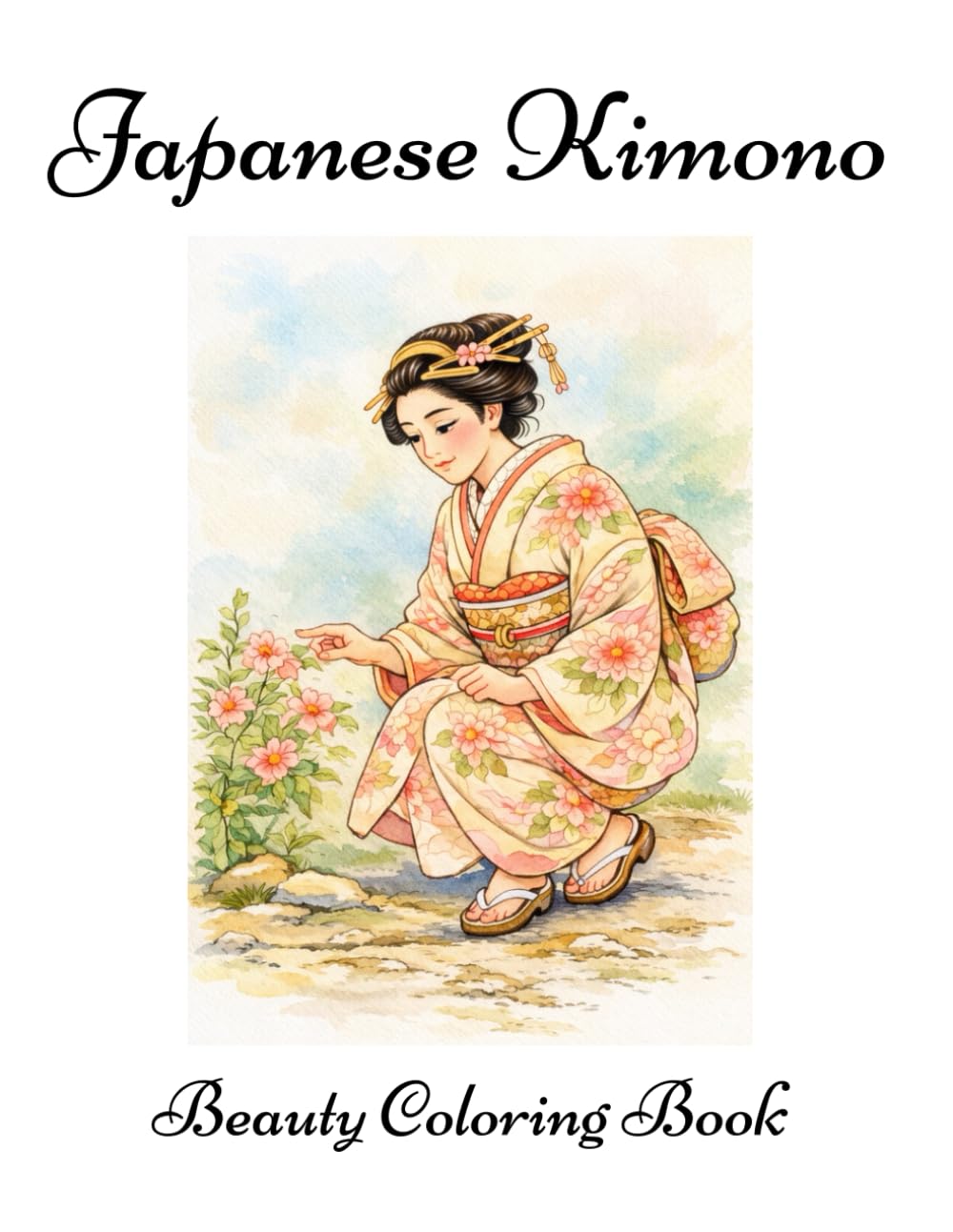 Japanese Kimono Beauty Coloring Book for Adults: Stress Relief Coloring Pages Inspired by Traditional Japan