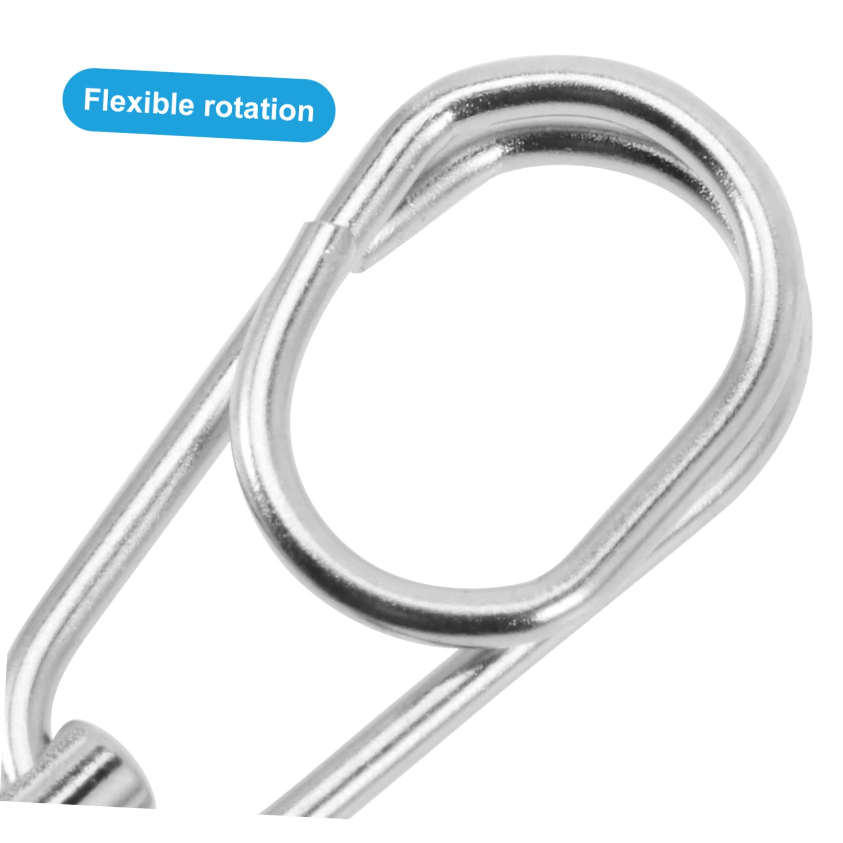 Yardwe 120 Pièces Connecteur D'Anneau À Huit Chiffres Émerillon De Pêche en Acier Inoxydable Outils De Pêche Au Leurre Portables Émerillons De Pêche Robustes Émerillons À Baril