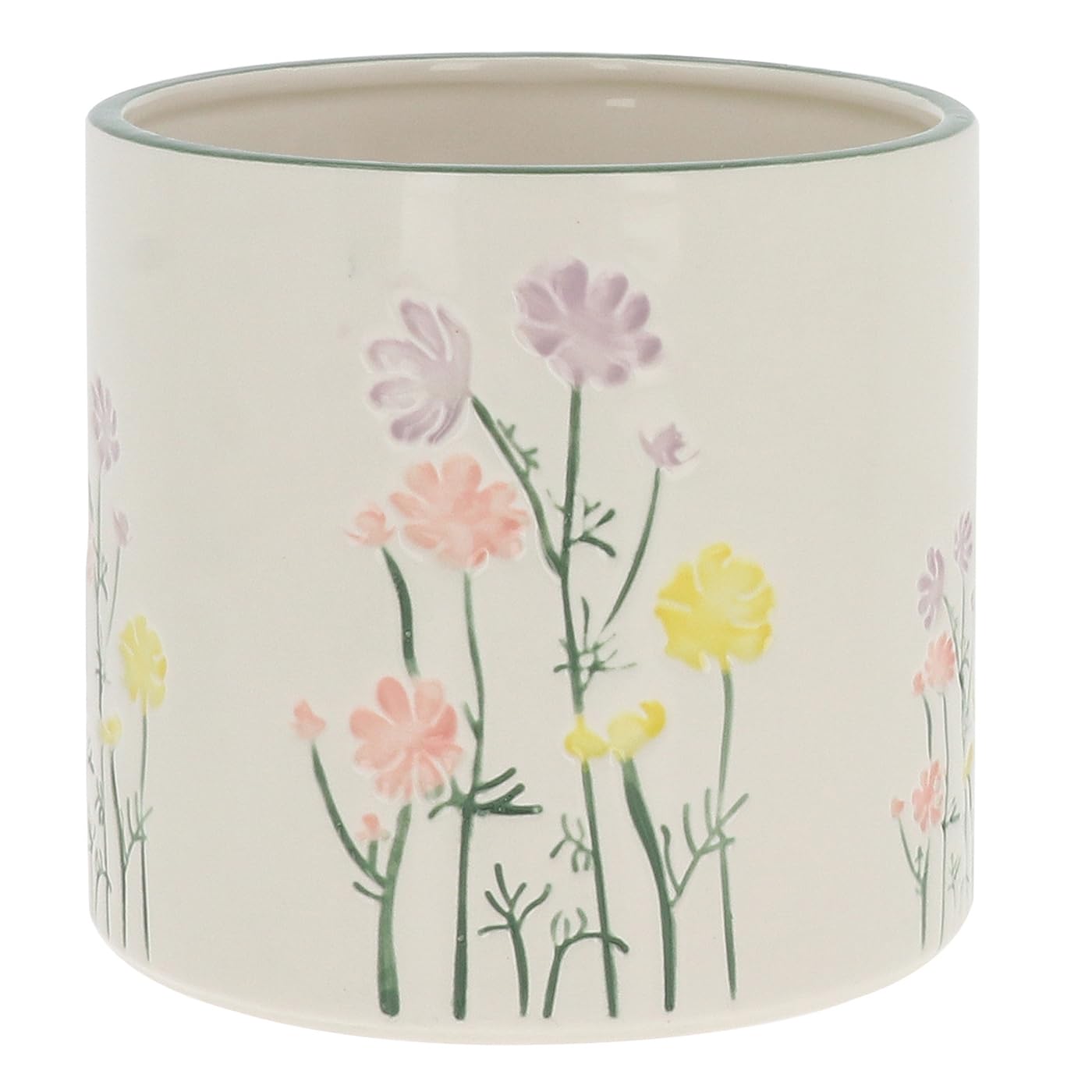 Shudehill Giftware Meadow Press Flower Ceramic Planter