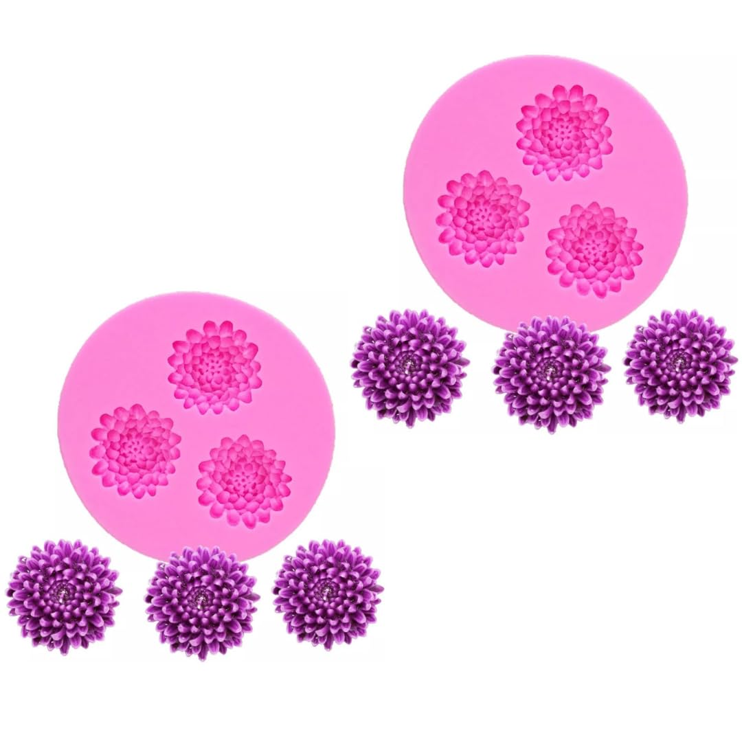 Skytail Flowers Silicone Candle Mold Dahlia Chrysanthemum Flower for Candle Making DIY Scented Wax Melts Mini Soap Aromatherapy Cake Fondant Moulds Chocolate Cake Decoration Resin Casting Crafts Mold-image-22