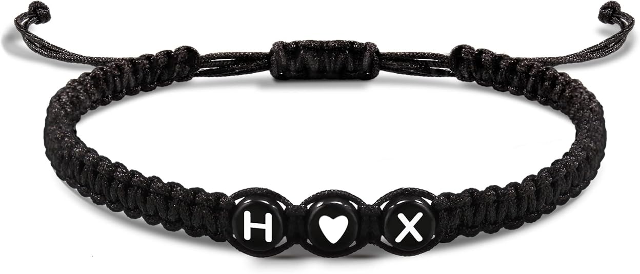 Initial Bracelets for Women Men's Bracelets Gifts for Girlfriend Boyfriend Letter Bracelets I Love You Gifts for Her Him Best Friend Birthday Gift Christmas Jewelry