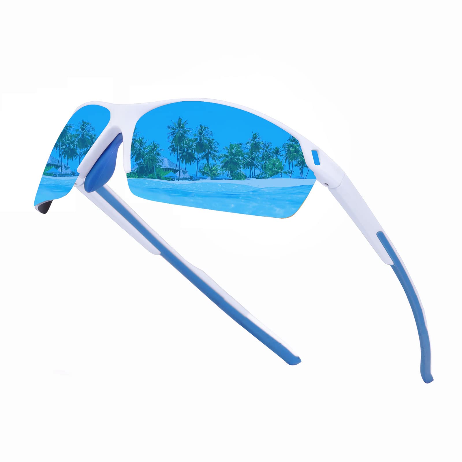 SKYWAY Polarized Sunglasses Women Men,Wrap-Around Sports Sunglasses for Cycling Running Fishing Baseball UV Protection SS8006