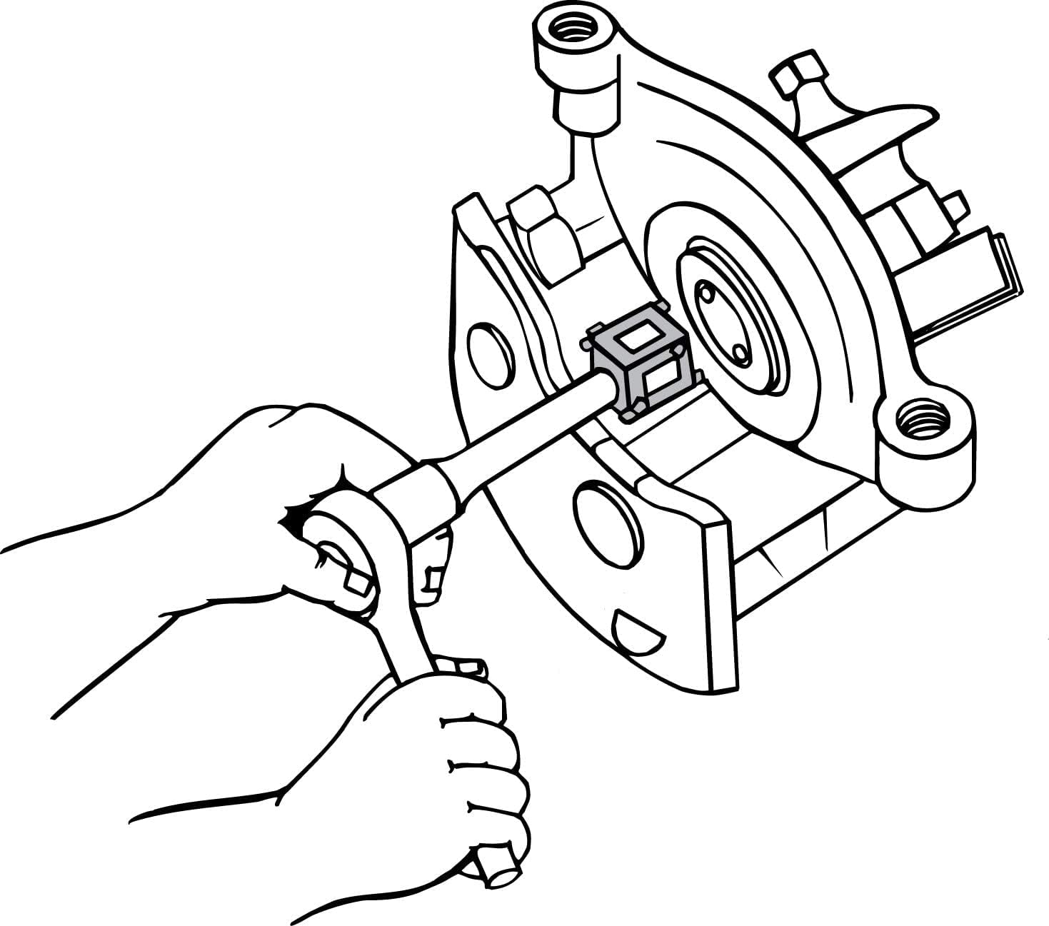 KIMISS Disc Brake Piston, Car Rear Disc Brake Piston Retractor Tool Wind Back Cube Calliper Adaptor (Silver) brake caliper tool
