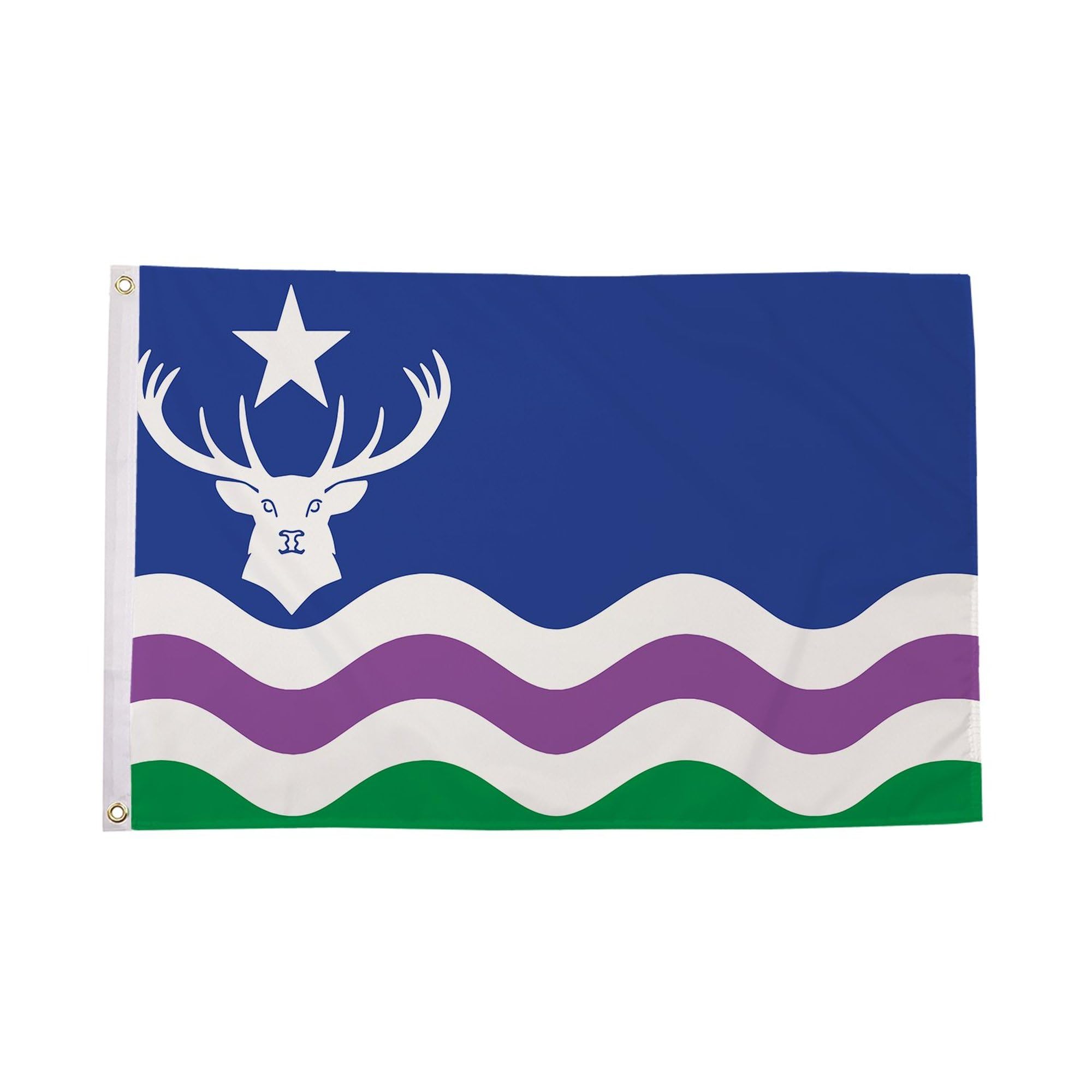 Flagtex Exmoor Flag 5ft x 3ft Large Flag 150cm x 90cm | Premium Woven Polyester with Brass Eyelets | Indoor Outdoor Garden Display Wall Hanging | English National Park Somerset Devon Heritage Banner