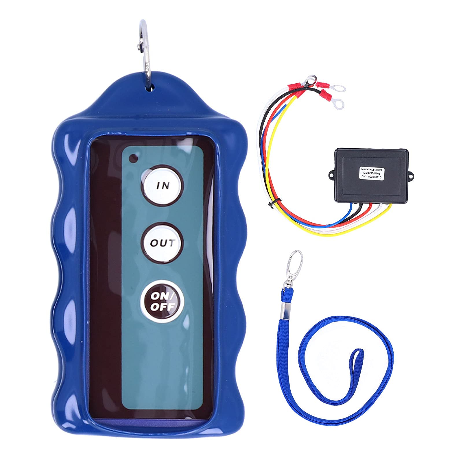 Aramox Télécommande sans Fil pour Treuil Électrique, 12V 434MHz, Portée 15m, ABS et Métal, Universel pour ATV SUV Camion