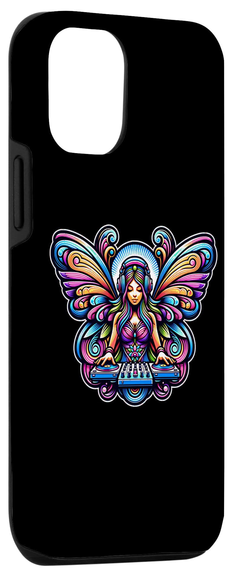 iPhone 14 Psy Trance Mushroom DJ Butterfly Fairycore Fairy Psytrance Case - Image 3