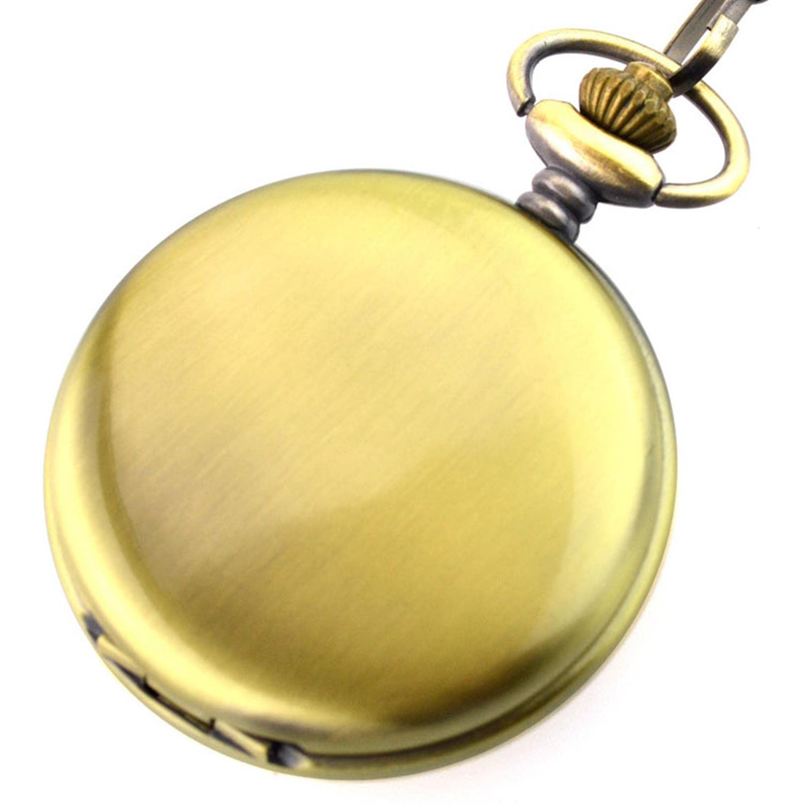 Relojes de Bolsillo, Cadena Fob de 37CM, Acero Liso, mecánico, Vintage, Esfera número Romano, Colgante, Reloj, Regalos