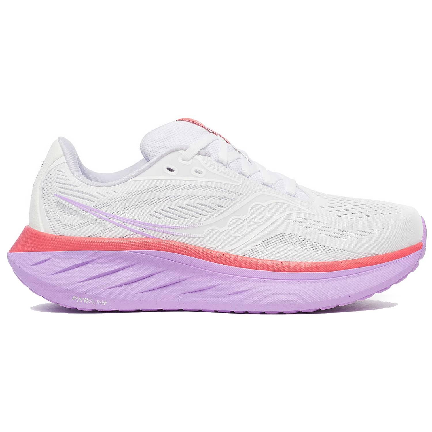 Saucony Ride 18 Women's Running Shoes, White/Coral - 7 UK