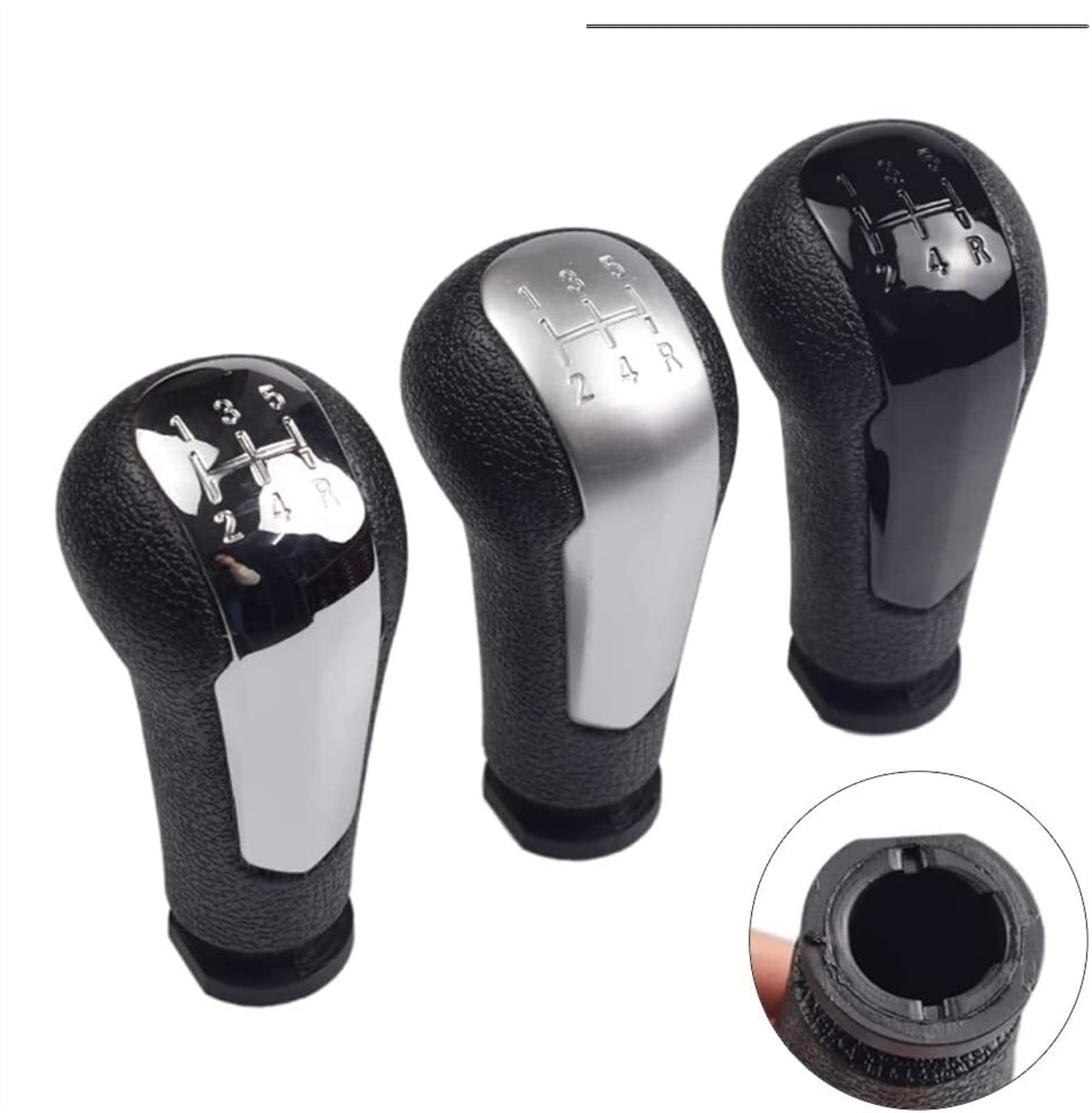 Pomello Cambio Manuale Per Chevrolet Spark | 5 Marce In Argento Opaco - Foto 9