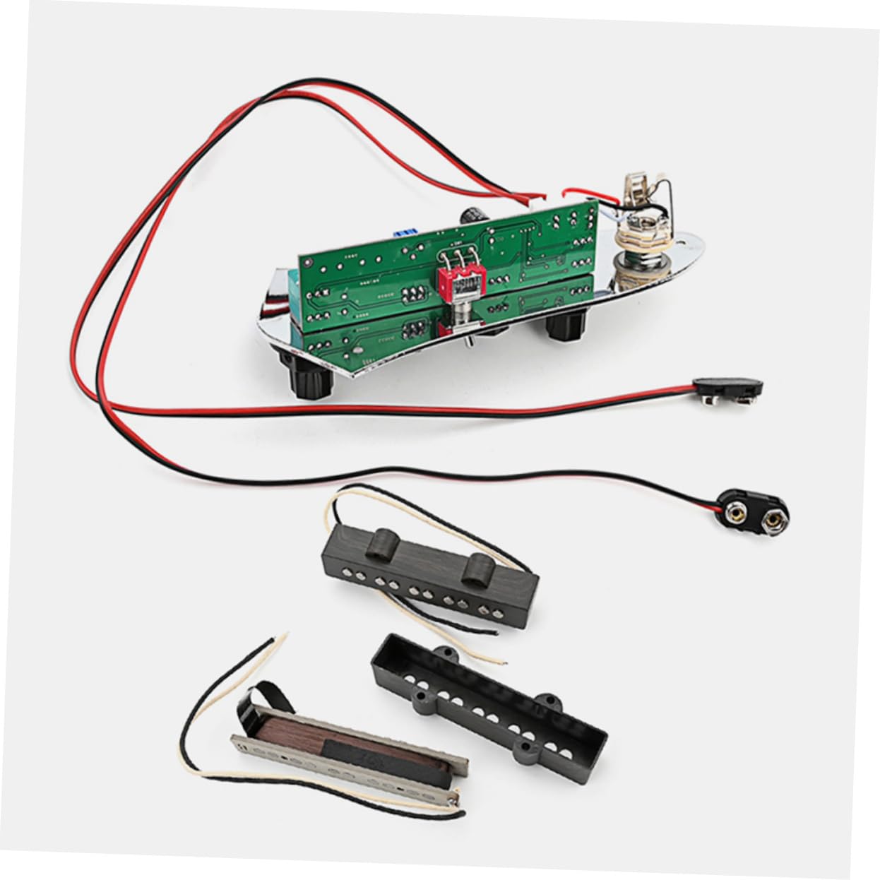HEMOTON Set di Pickup per Basso Elettrico Jb a 5 Corde, Ferro Argento, Facile da Installare, Pronto All'uso