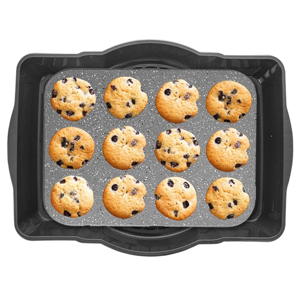 orion group Contenitore da cucina per il trasporto degli alimenti | con coperchio, maniglia per torte, 45 x 35 x 9,5 cm