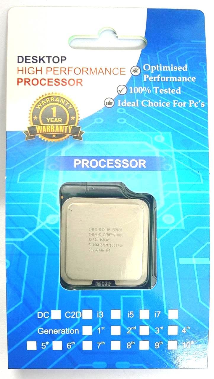 Core 2 Duo 3.0 GHZ E8400 (6m) Desktop Processor for G31/G41 Motherboard