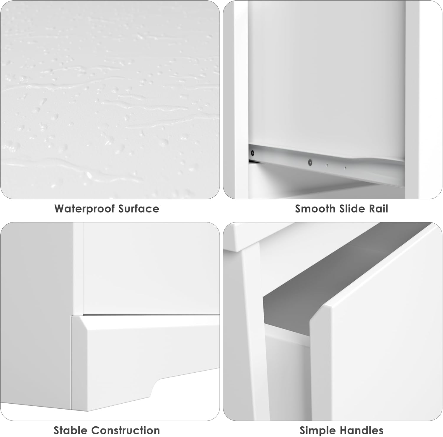 White Nursery Dresser with Soft Close Drawers
