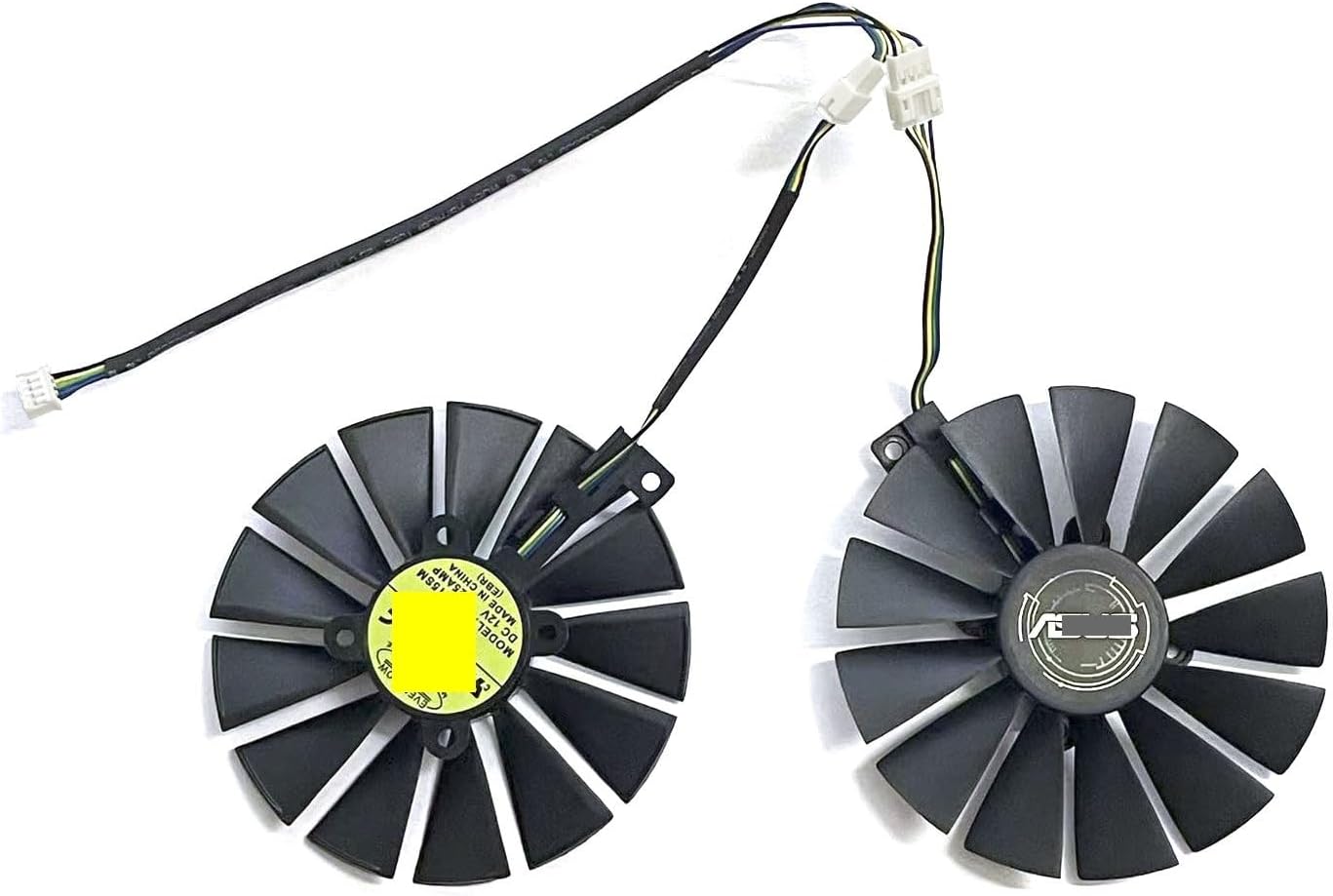 Graphics Card PLD10010S12H DC12V 0.30A 4PIN Graphics Fan Compatible with GTX1050Ti 4G GTX 1050 2G(2 Fan)