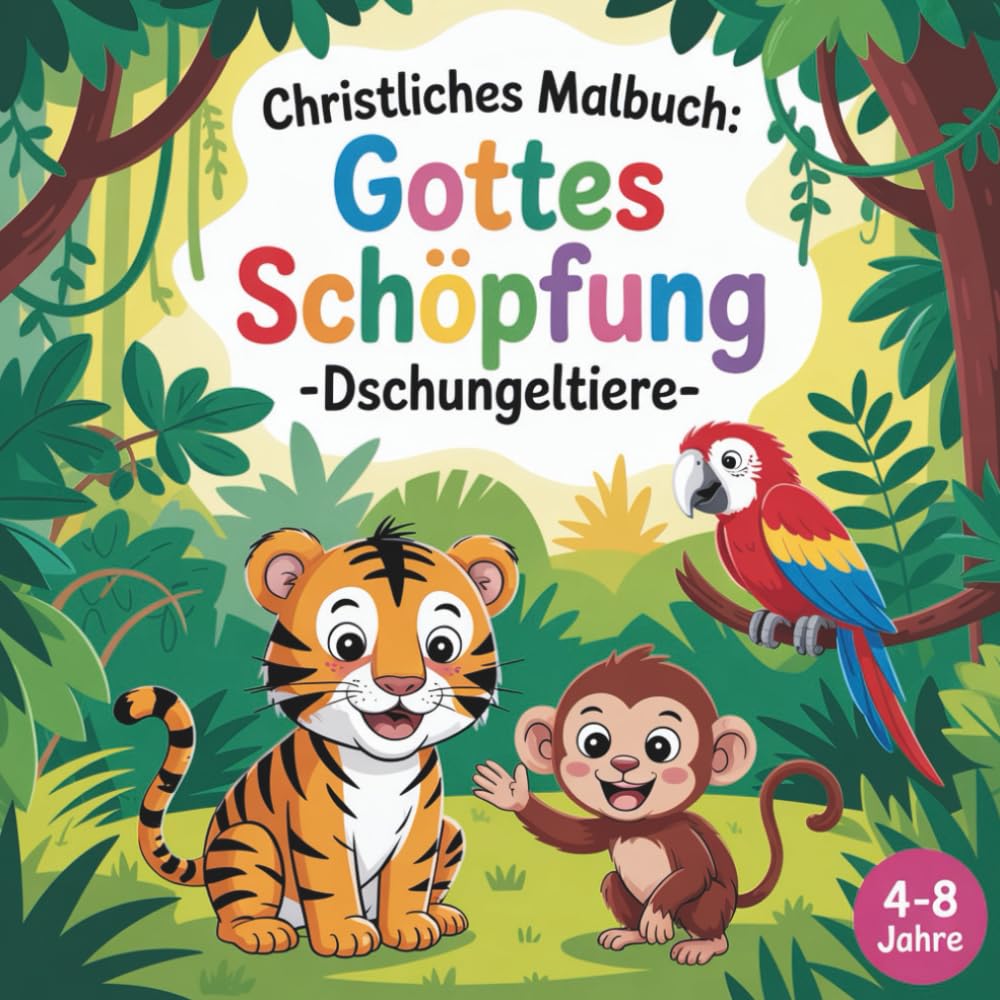 Christliches Malbuch: Gottes Schöpfung - Dschungeltiere -